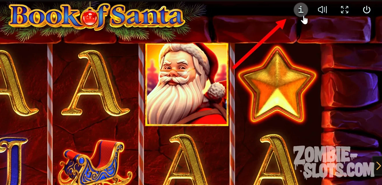 It's usually a small 'i' or '?' button on the screen